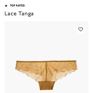 Madewell lace tanga undies in dijon. Thong undies